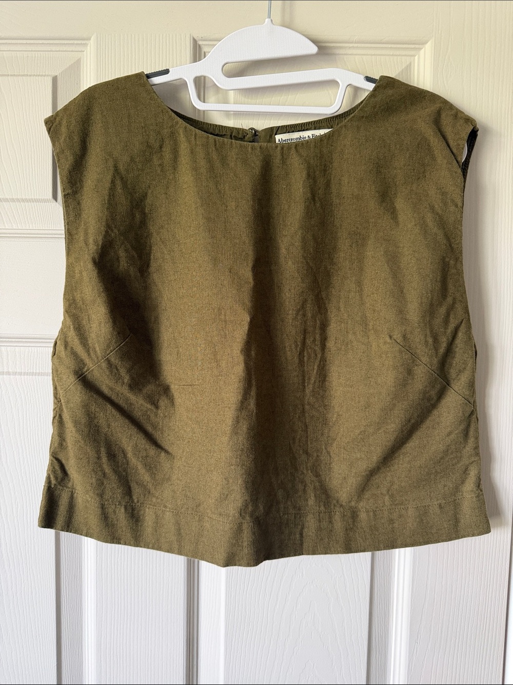 Abercrombie & Fitch Olive Green Linen Shell Tank